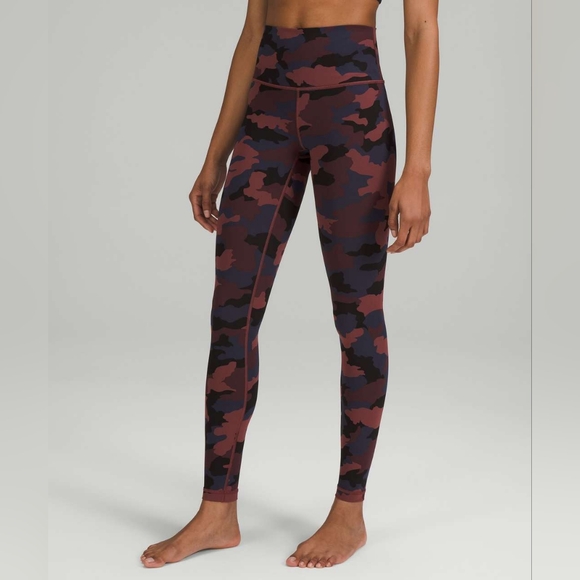 Lululemon Wunder Train High-Rise Leggings | Size 8 | Heritage 365 Camo Smoky Red - Picture 3 of 9